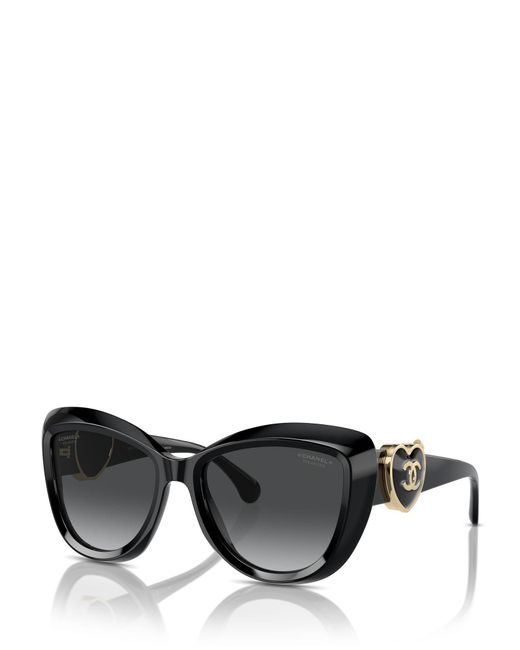 Chanel Cat Eye Sunglasses Ch5517 Black/grey Gradient