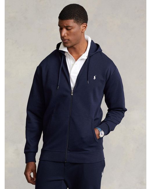 Ralph Lauren Blue Big & Tall Zipped Hoodie for men