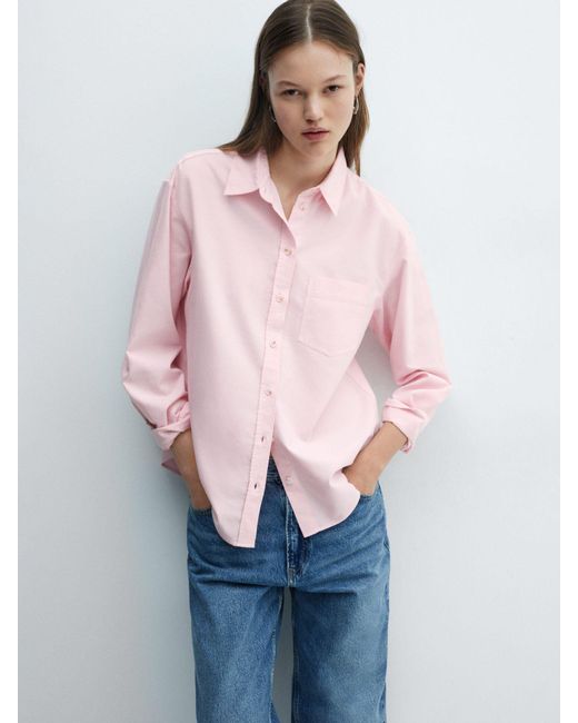 Mango Pink Cotton Shirt