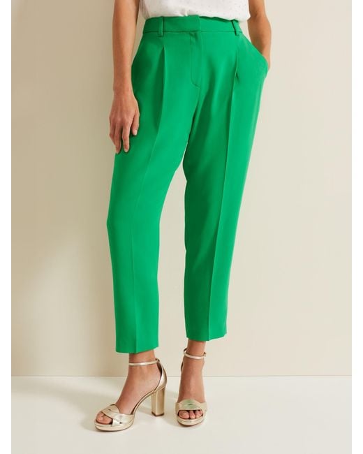 Phase Eight Green Adria Tapered Trousers