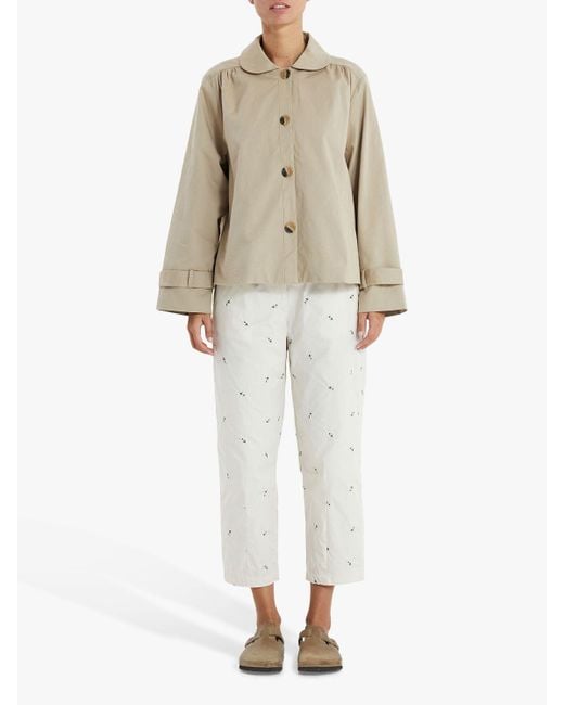 Lolly's Laundry Natural Viola Cropped Trench Coat