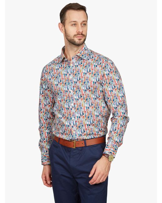 Simon Carter Blue Fancy A Tipple Shirt for men