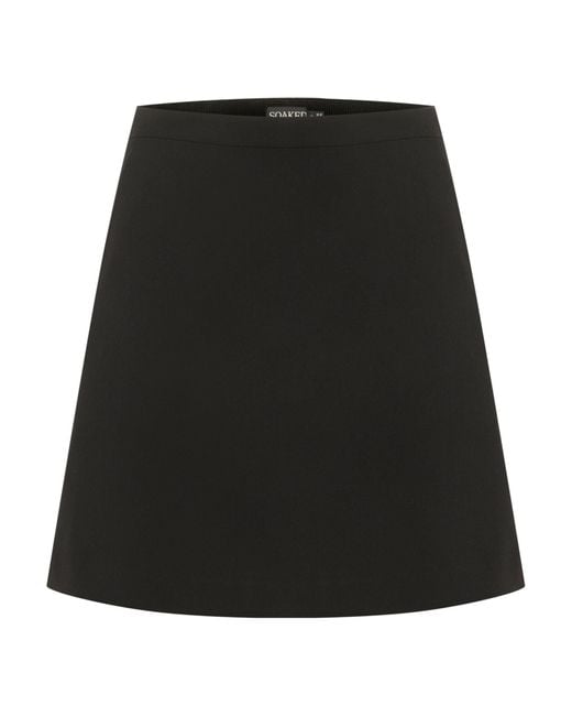 Soaked In Luxury Black Corinne A-line Silhouette Mini Skirt