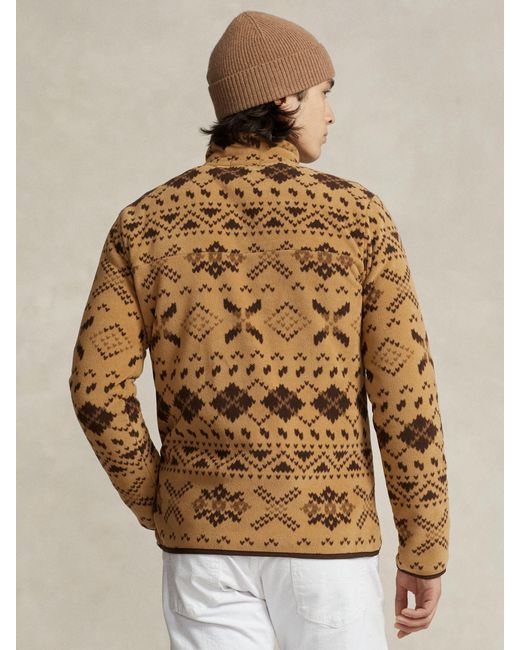 Ralph Lauren Natural Fair Isle Brushed Fleece Pullover for men
