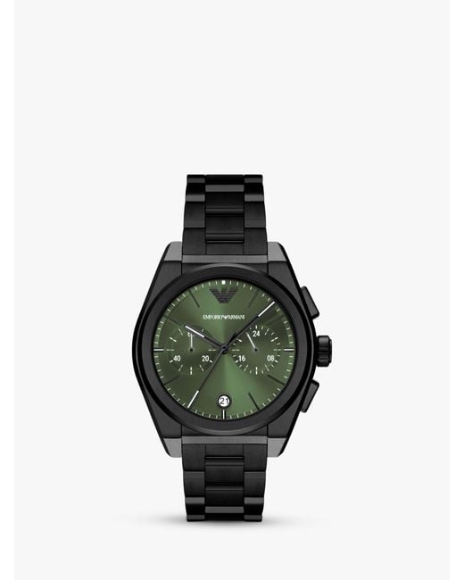 Emporio Armani Green Ar11562 Chronograph Date Bracelet Strap Watch for men