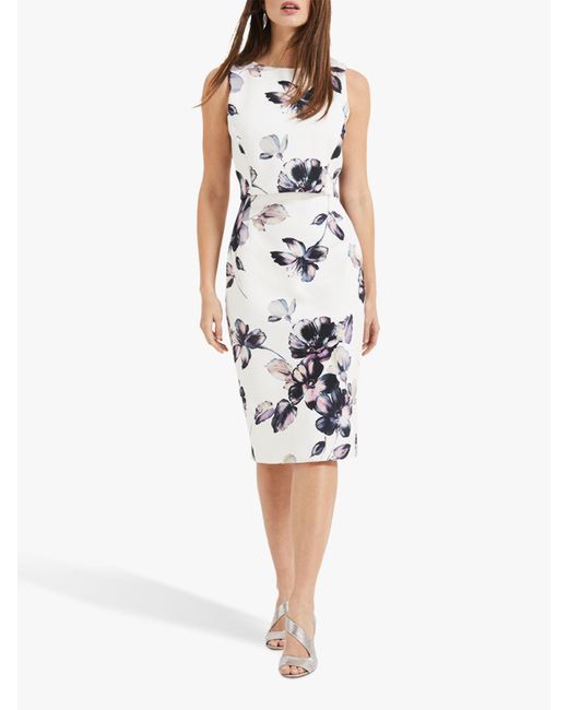 Phase Eight Synthetic Gracie Floral Scuba Dress in White - Save 38% - Lyst