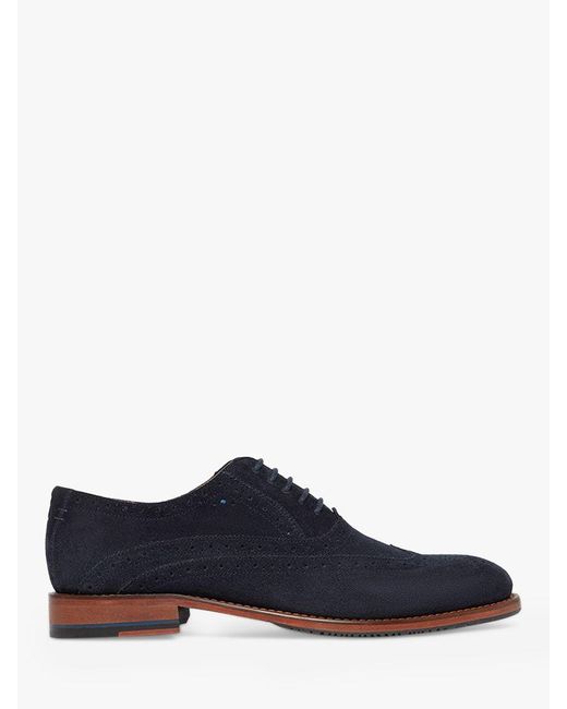 Oliver Sweeney Blue Ledwell Suede Oxford Wing Tip Brogue for men