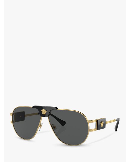 Versace Gray Ve2252 Aviator Sunglasses for men
