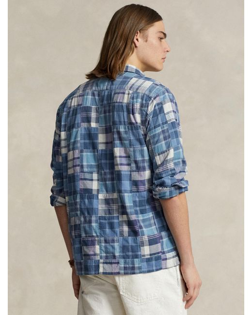 Ralph Lauren Blue Classic Fit Abstract Print Shirt for men