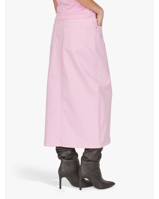 Sisters Point Pink Olia Front High Split Long Skirt