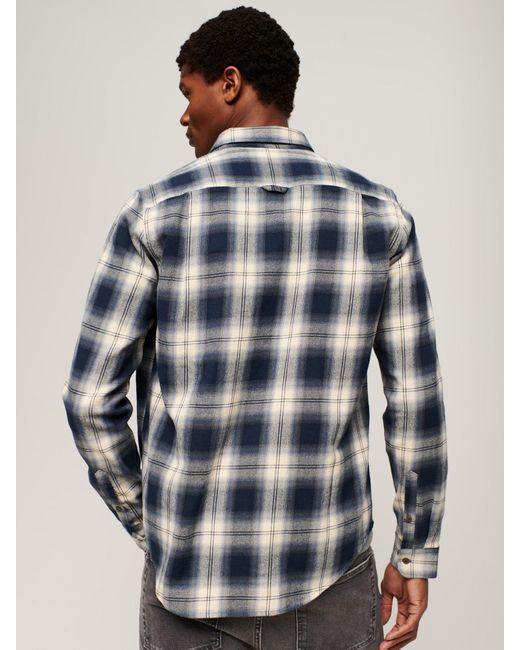 Superdry Organic Cotton Long Sleeve Lumberjack Shirt in Blue for Men | Lyst  UK