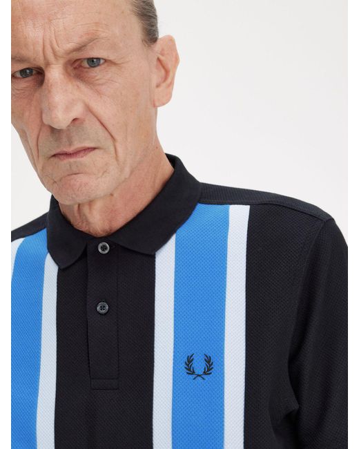 Fred Perry Blue Mesh Relax Polo Shirt for men
