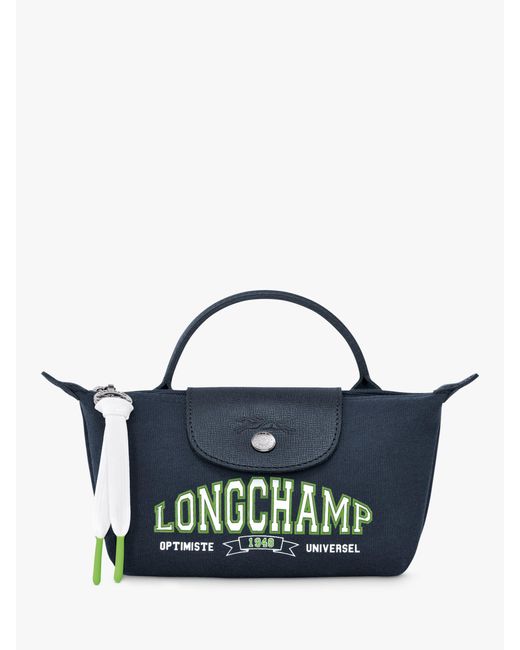 Longchamp Blue Le Pliage Collection Jersey Pouch