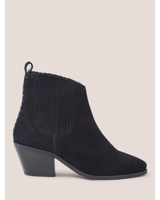 White Stuff Blue Suede Ankle Boots