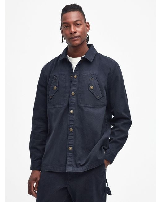 Barbour Blue Tomorrow's Archive Adler Long Sleeve Overshirt for men