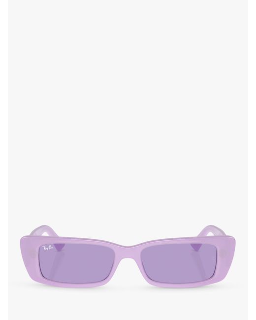 Ray-Ban Purple Rb4425 Rectangular Sunglasses