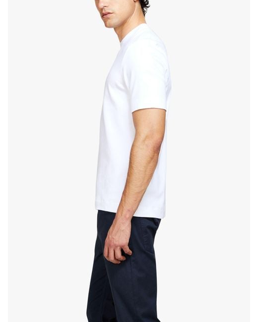 Sisley White Solid Coloured Regular Fit T-shirt for men