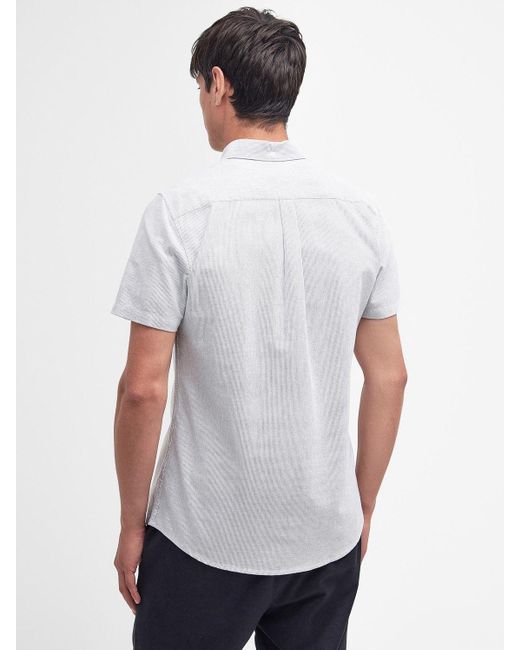 Barbour White Stripe Oxtown Tailored Shirt for men