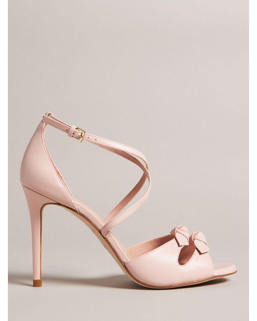 Ted Baker Pink Bicci Bow Stiletto Heel Sandals