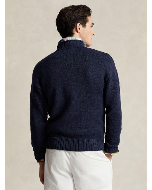 Ralph Lauren Blue Regular-fit Sailboat Intarsia-knit Sweater for men