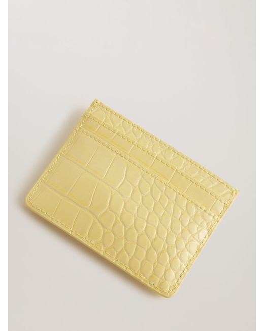 Ted Baker Yellow Coly Croc Effect Card Holder