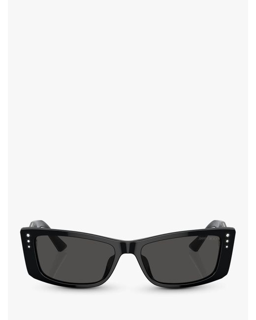 Jimmy Choo Gray Jc5002bu Rectangular Sunglasses