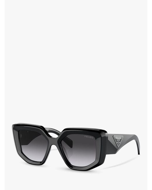 Prada Gray Pr 14zs Irregular Sunglasses