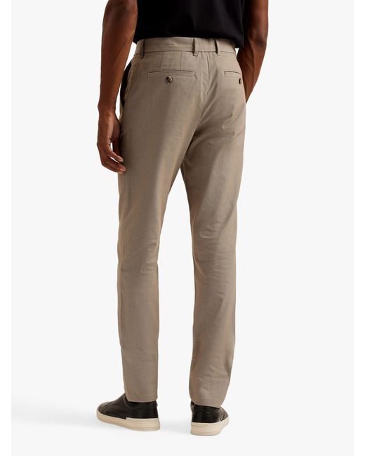 Ted Baker Natural Turney Slim Fit Dobby Chinos for men