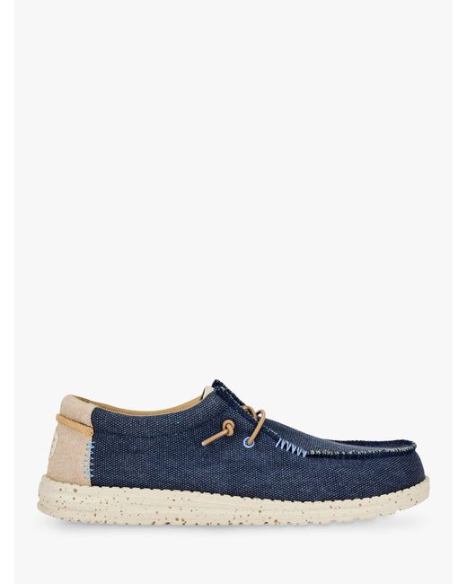 Hey Dude Blue Wally Coastline Jute Shoes for men