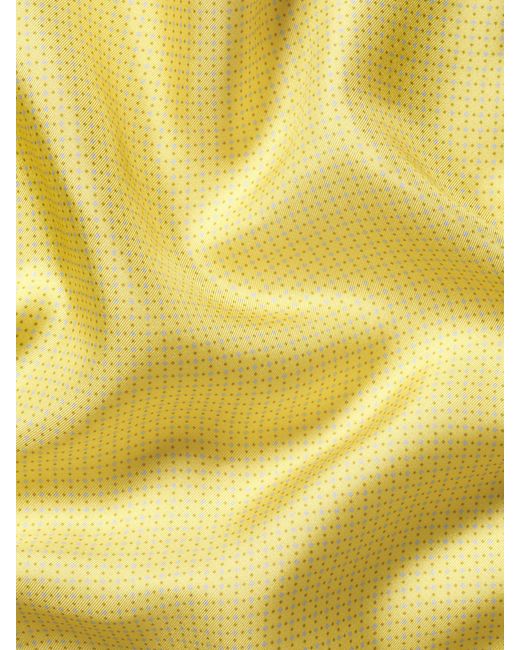 Charles Tyrwhitt Yellow Silk Pocket Square Patterned Handkerchief for men