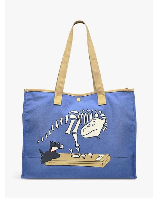 Radley Blue Mischief In The Museum Large Open Top Tote Bag