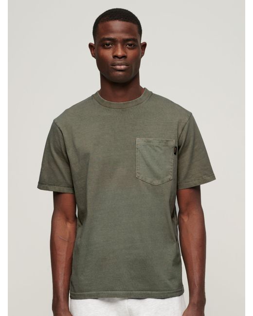 Superdry Green Contrast Stitch T-shirt for men