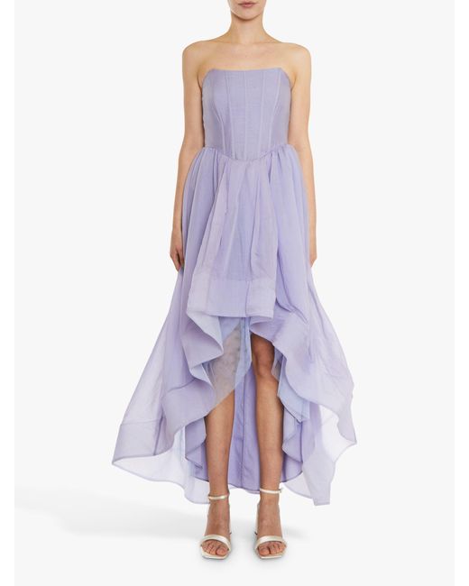 True Decadence Purple Winnie Corset Style Hi-low Dress