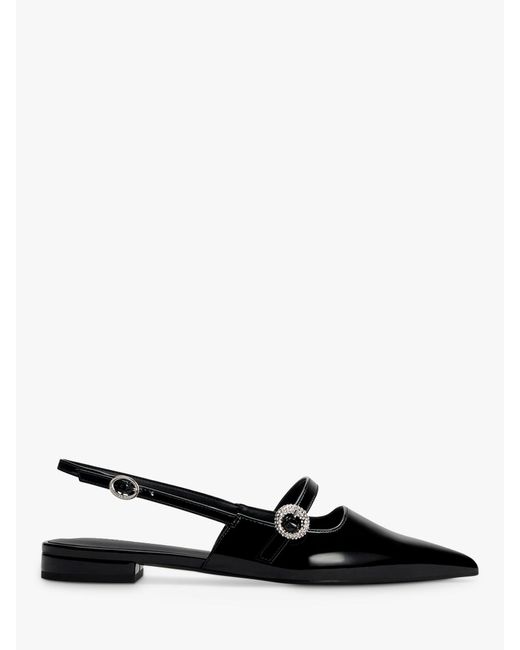 Charles & Keith White Open Back Pointed Court Shoes