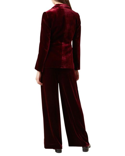 Hobbs Elva Velvet Jacket in Red | Lyst UK