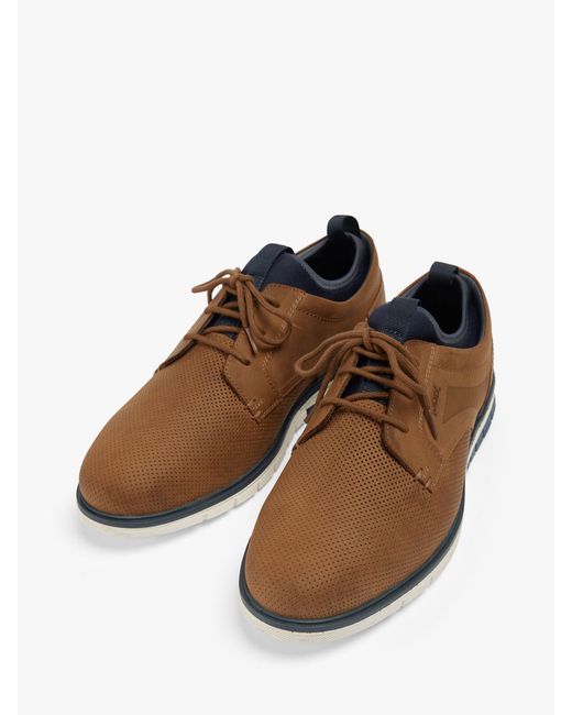 Pod Brown Murphy Leather Lace Up Trainers for men