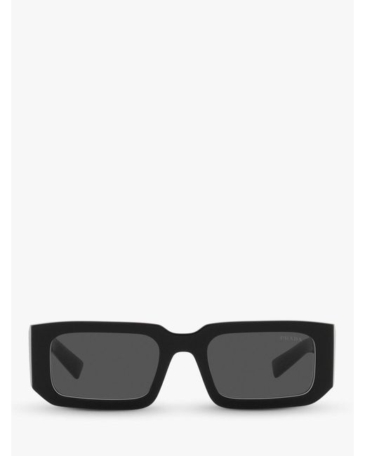 Prada Gray Pr 06ys Rectangular Sunglasses for men