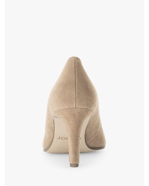 Gabor Natural Degree Suede Court Shoes