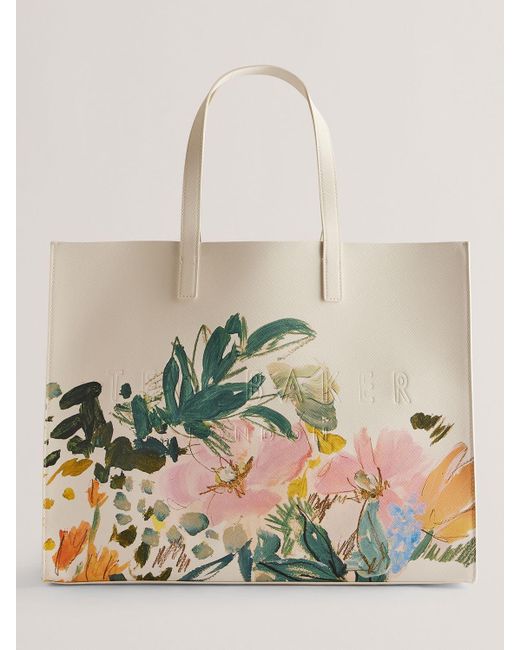 Ted Baker Natural Meadcon Painted Meadow East West Icon Bag