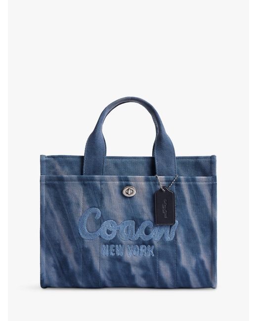 COACH Blue Tie Dye Cargo Tote Bag