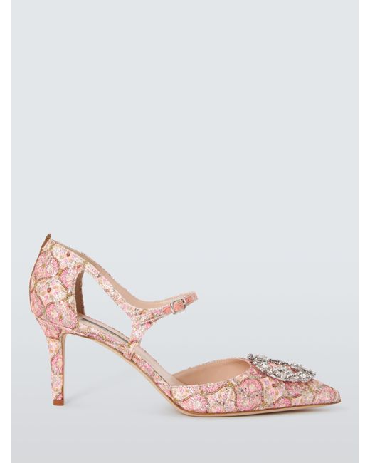 SJP by Sarah Jessica Parker Pink Abute Embellished Stiletto Heel Shoes