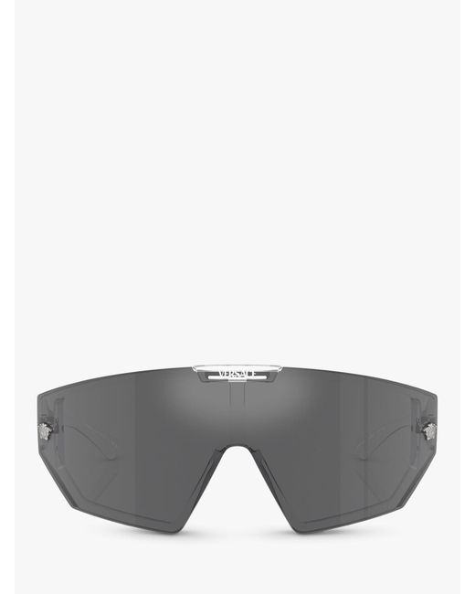 Versace Gray Ve4461 Wraparound Sunglasses