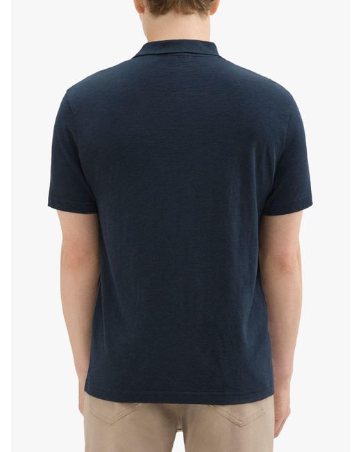 Theory Blue Bron Cosmos Slub Cotton Polo Shirt for men