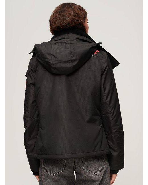 Superdry Black Hooded Mountain Windbreaker Jacket