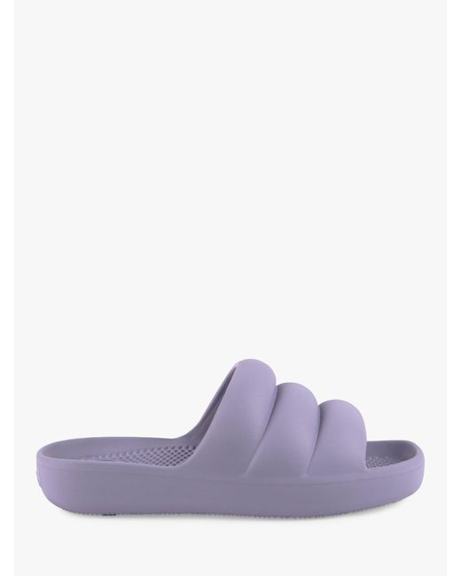 Totes Purple Puffy Slider Sandals