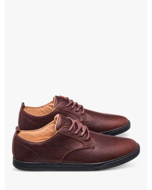 CLAE Brown Ellington Leather Derby Shoes for men