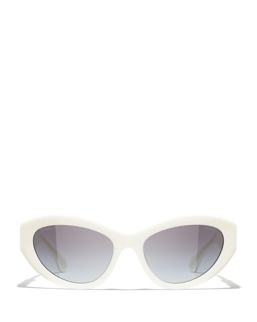 Chanel Cat Eye Sunglasses Ch5513 White/grey Gradient