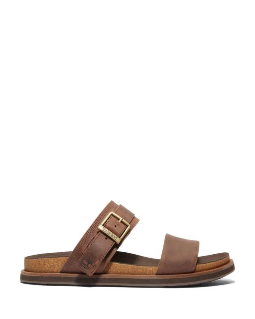 Timberland Brown Amalfi Vibes Leather Sandals for men
