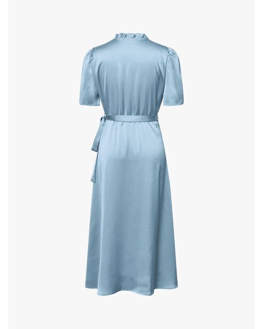 A-View Blue Peony Wrap Dress
