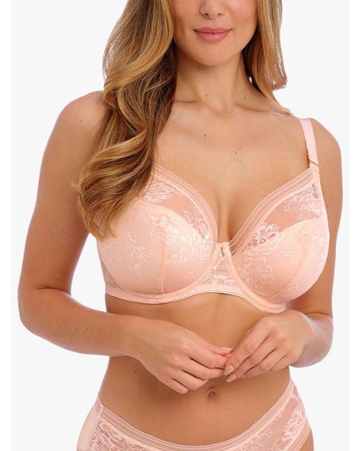 Fantasie Brown Fusion Lace Underwire Padded Plunge Bra
